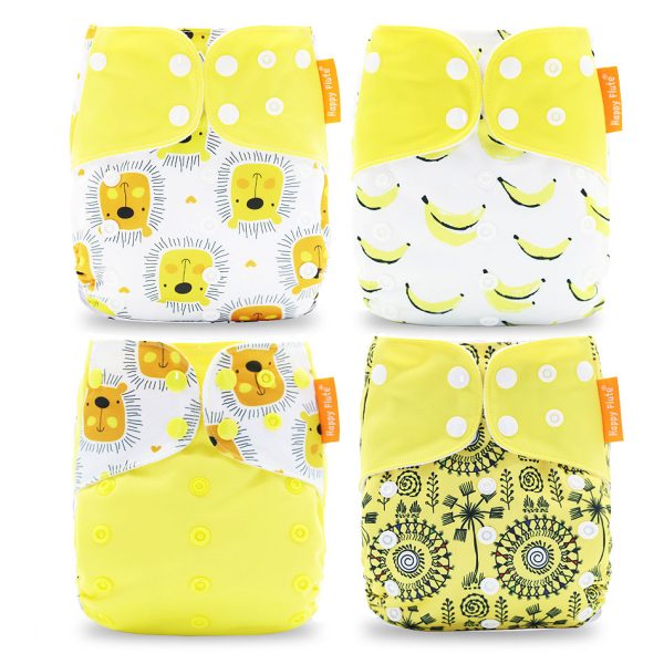 Breathable Washable Cloth Nappies Set with Cute Print - Image 7