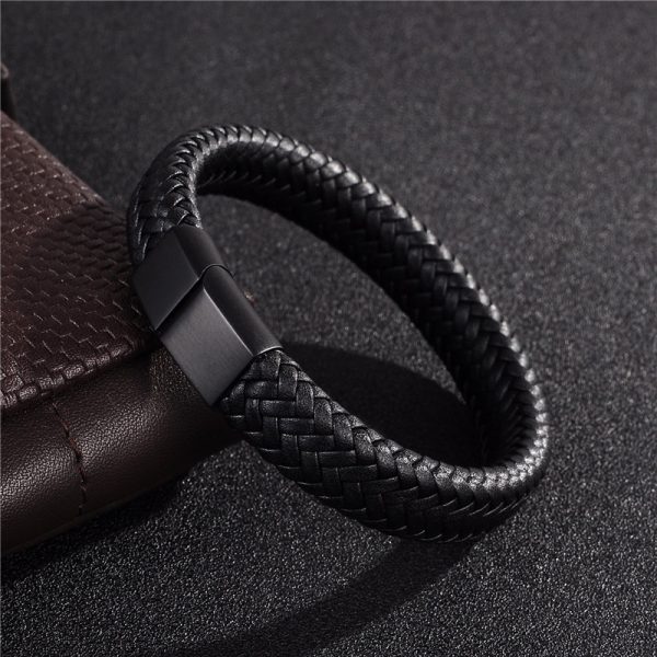 Men's Simple Leather Bracelet - Image 6