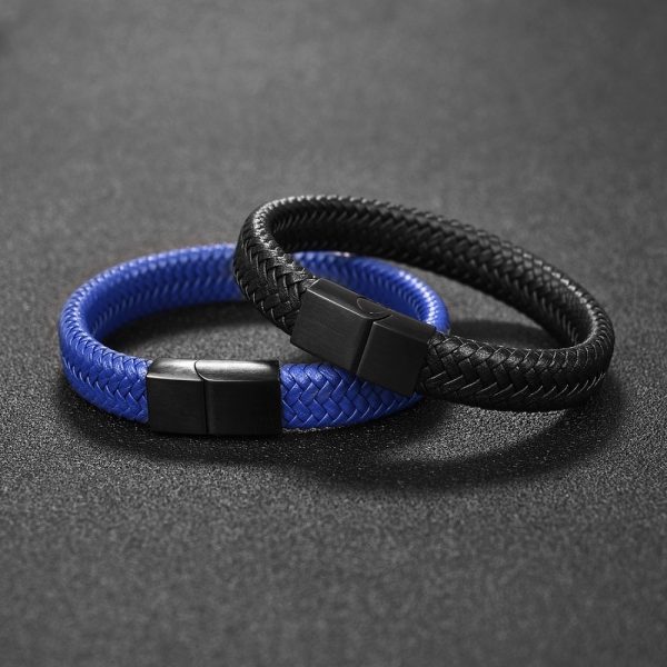 Men's Simple Leather Bracelet - Image 5