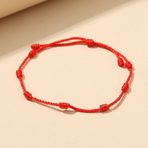 7 Knots Red String Luck Bracelets 2 pcs Set - Image 4