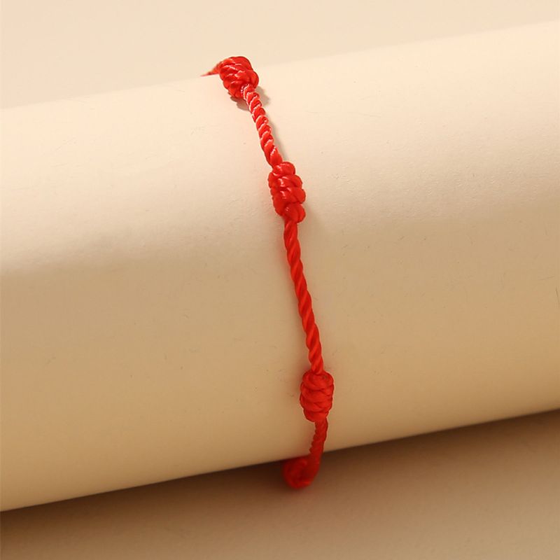 7 Knots Red String Luck Bracelets 2 pcs Set