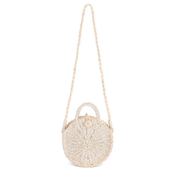 Women's Round Retro Rattan Bag - Image 4