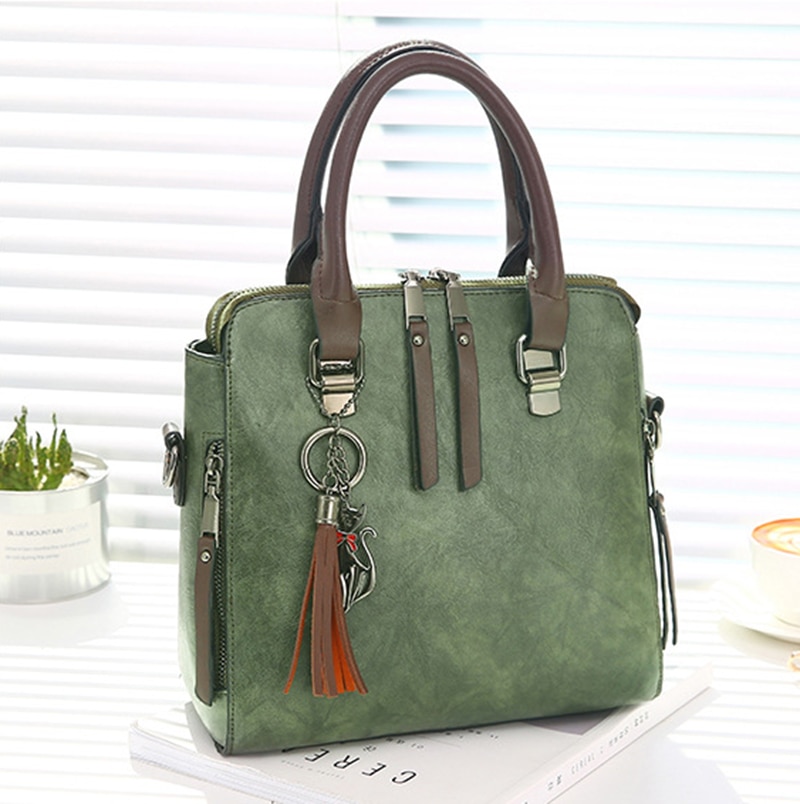 Women's Vintage PU Leather Handbag