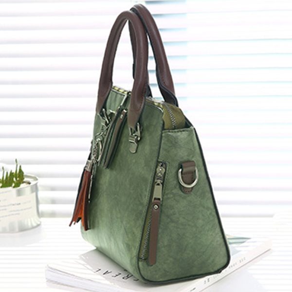 Women's Vintage PU Leather Handbag - Image 3