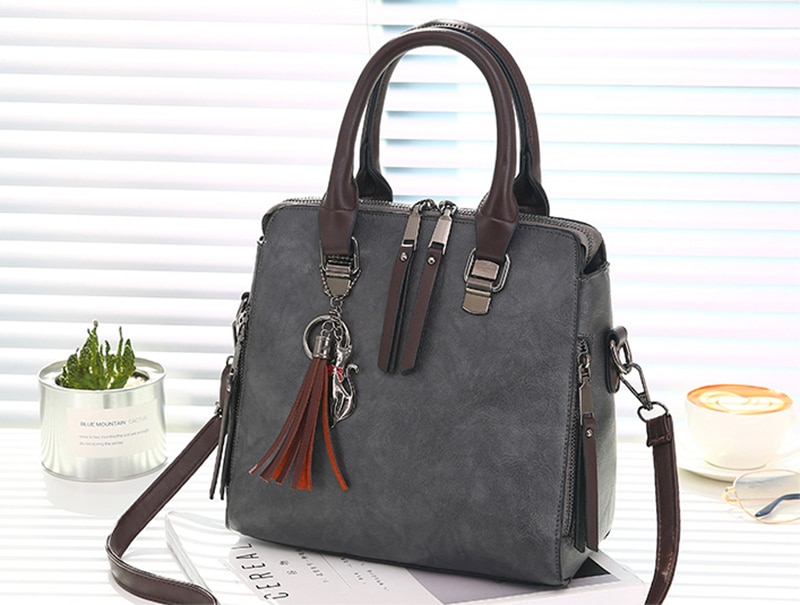 Women's Vintage PU Leather Handbag