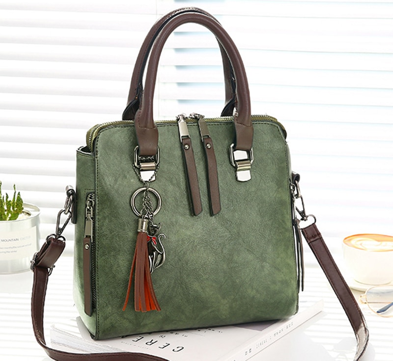 Women's Vintage PU Leather Handbag