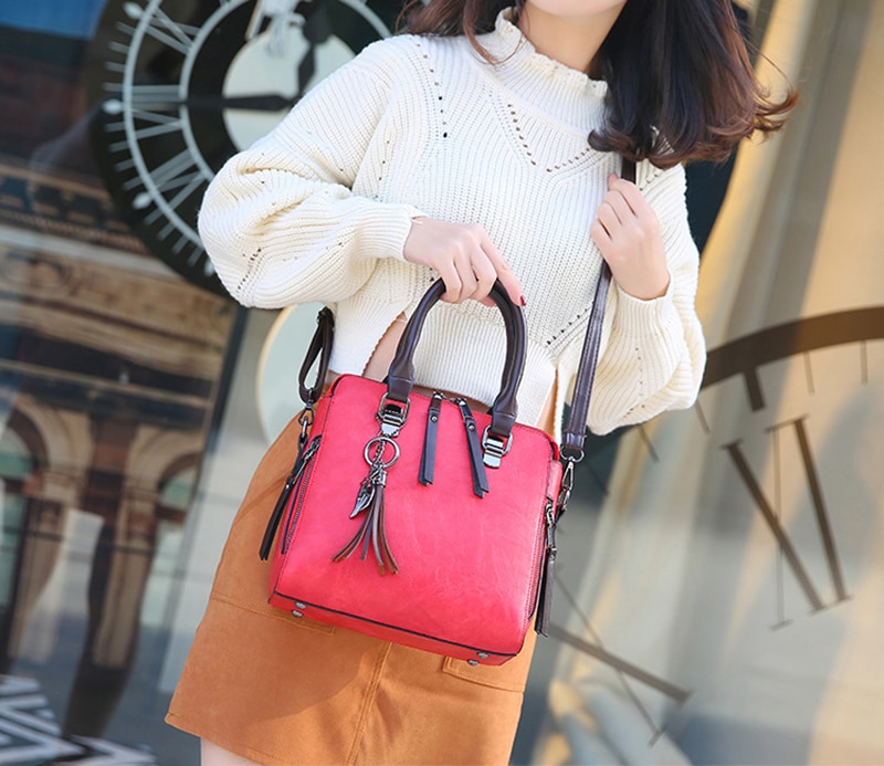 Women's Vintage PU Leather Handbag