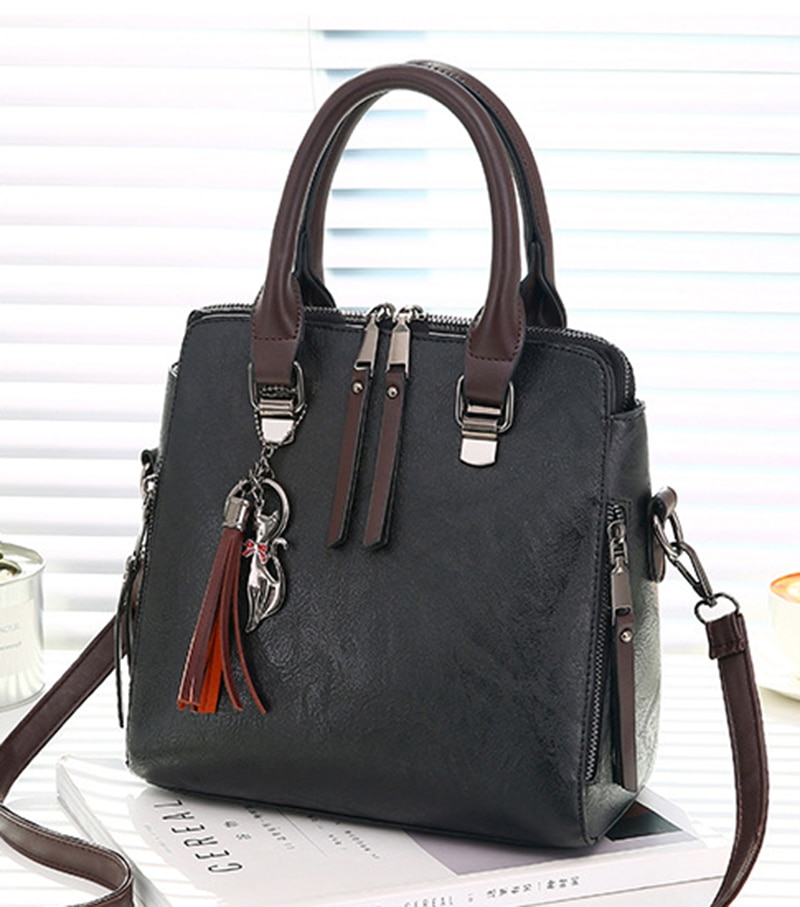 Women's Vintage PU Leather Handbag