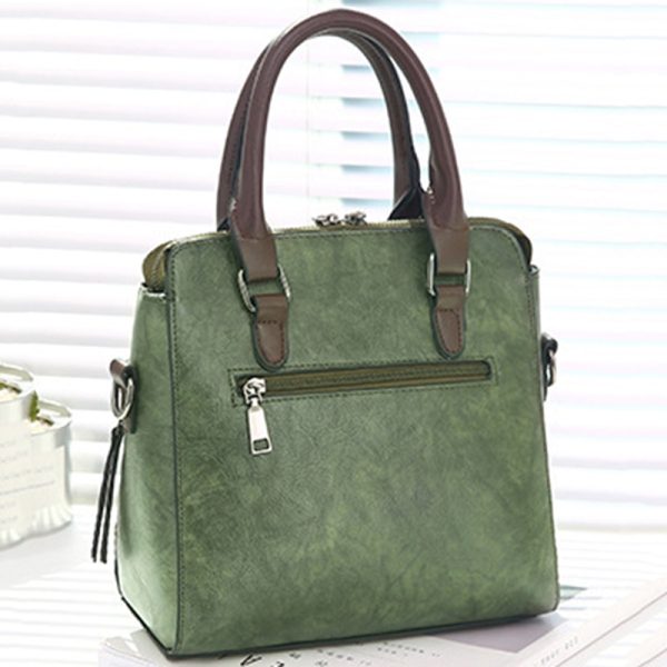 Women's Vintage PU Leather Handbag - Image 4