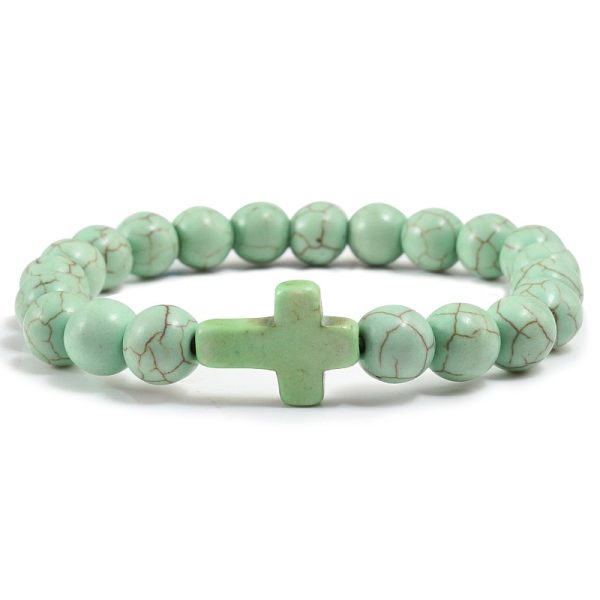 Men's Christian Cross Design Charm Bracelet - Image 6