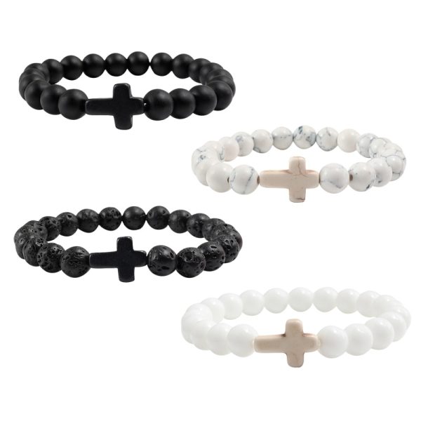 Men's Christian Cross Design Charm Bracelet - Image 3