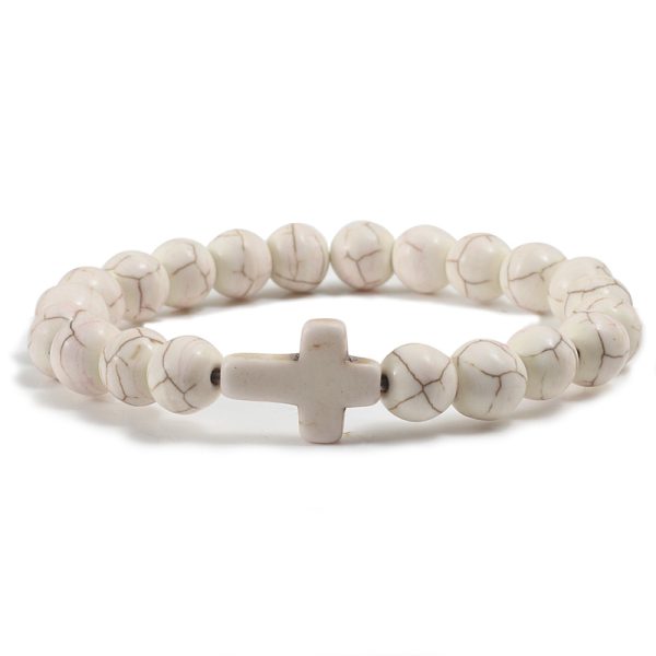 Men's Christian Cross Design Charm Bracelet - Image 5