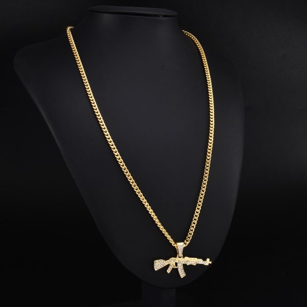 Hip-Hop Gun Shaped Pendant Necklace for Men - Image 4