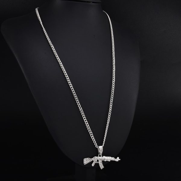 Hip-Hop Gun Shaped Pendant Necklace for Men - Image 5