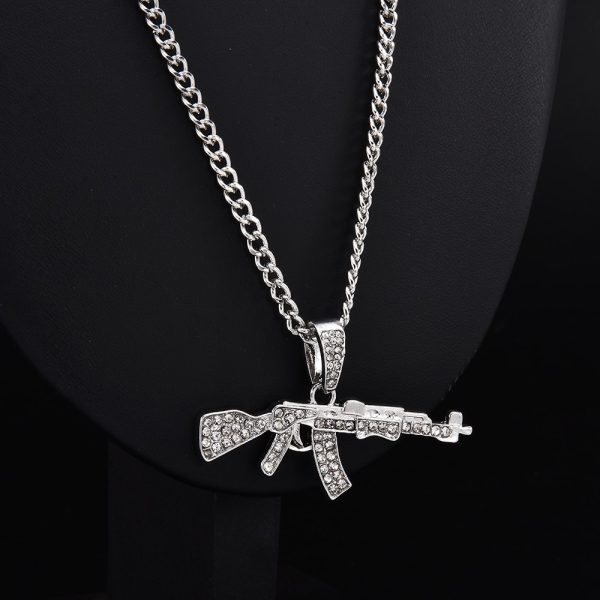 Hip-Hop Gun Shaped Pendant Necklace for Men - Image 6