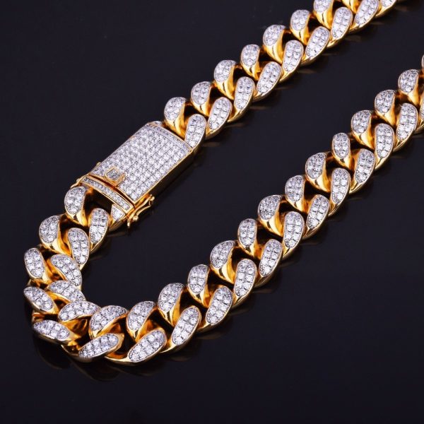 Men's Heavy Zircon Cuban Link Chain - Image 9