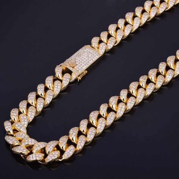 Men's Heavy Zircon Cuban Link Chain - Image 11