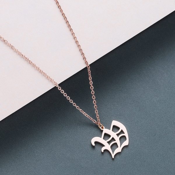 Men's Gothic Letter Shaped Pendant Necklace - Image 7