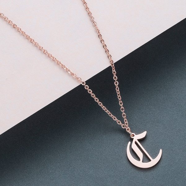 Men's Gothic Letter Shaped Pendant Necklace - Image 5