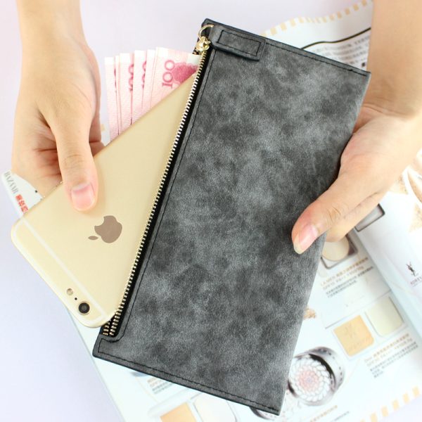 Women's Slim Marble Leather Wallet - Image 5