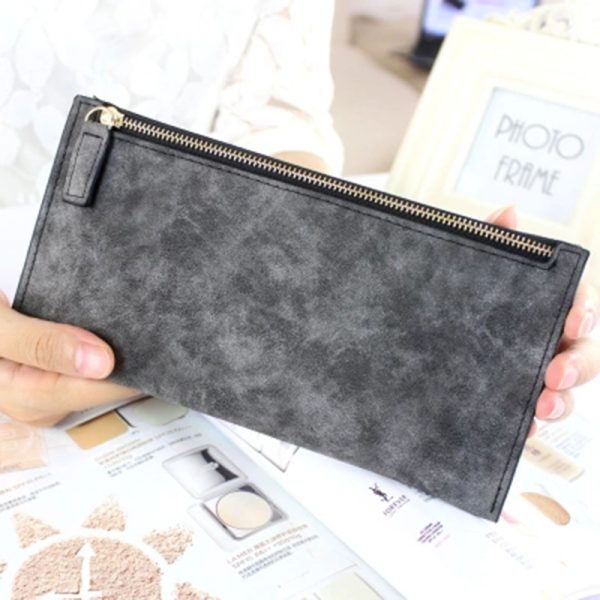 Women's Slim Marble Leather Wallet - Image 4