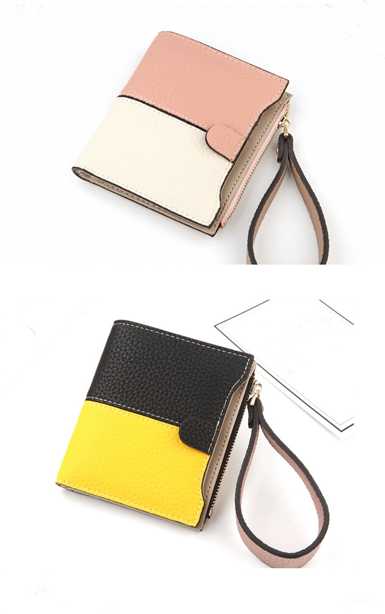 Women's Two Color Design Short Wallet