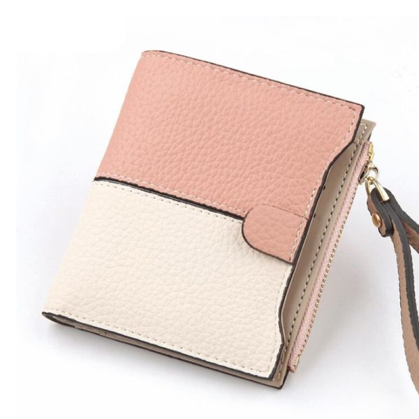 Women's Two Color Design Short Wallet