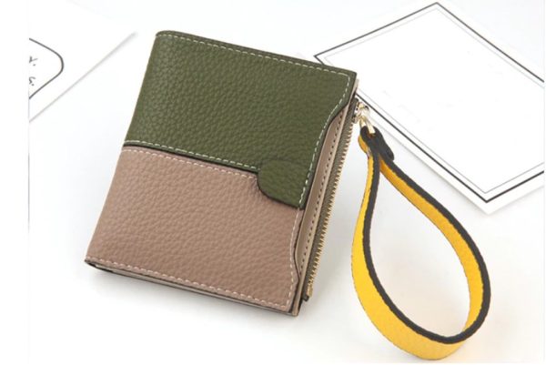 Women's Two Color Design Short Wallet - Image 6