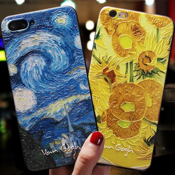 Vintage Van Gogh Art Silicone iPhone Case - Image 3
