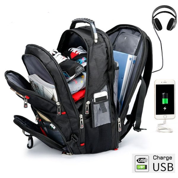 Men's Swiss Multifunctional Waterproof Laptop Backpack