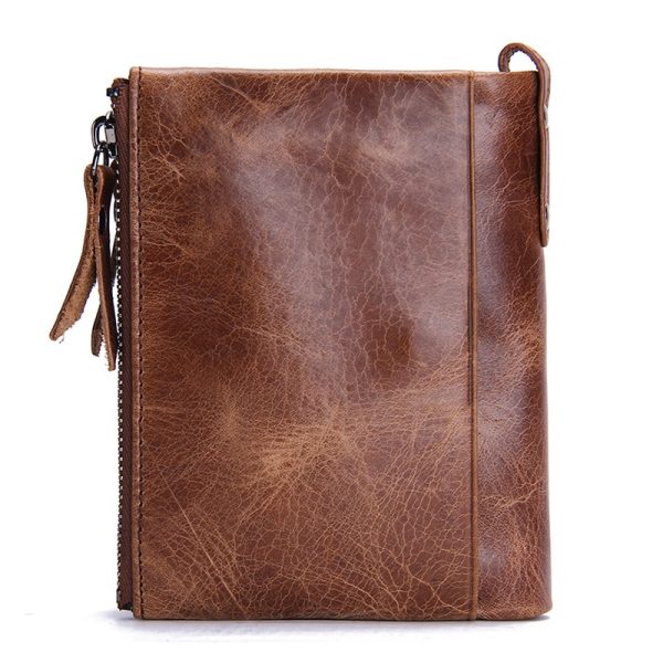 Men's Leather Wallet with Zipper