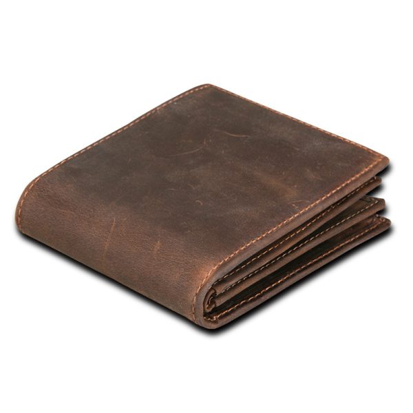 Men’s Vintage Compact Genuine Leather Wallet - Image 3