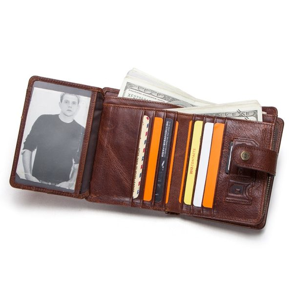 Men's Classic Vintage Leather Wallet - Image 3