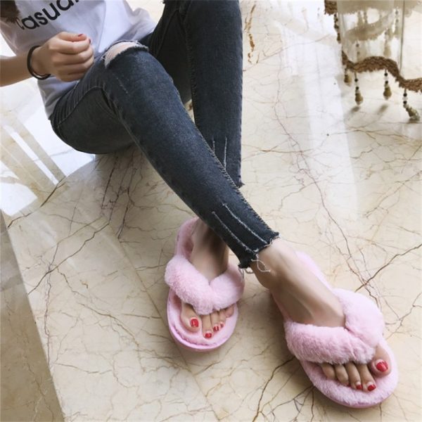 Women's Fur Strap Slippers - Image 6