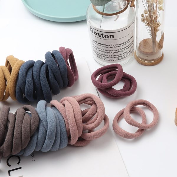 Solid Color Ponytail Holder 50 pcs Set - Image 6