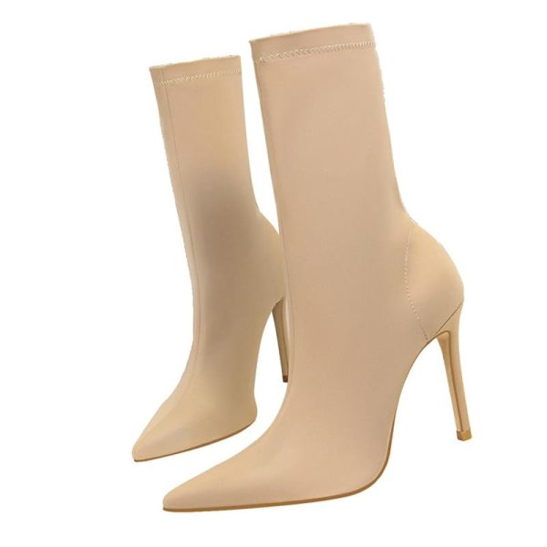 Women's High Heel Elastic Winter Boots - Image 7