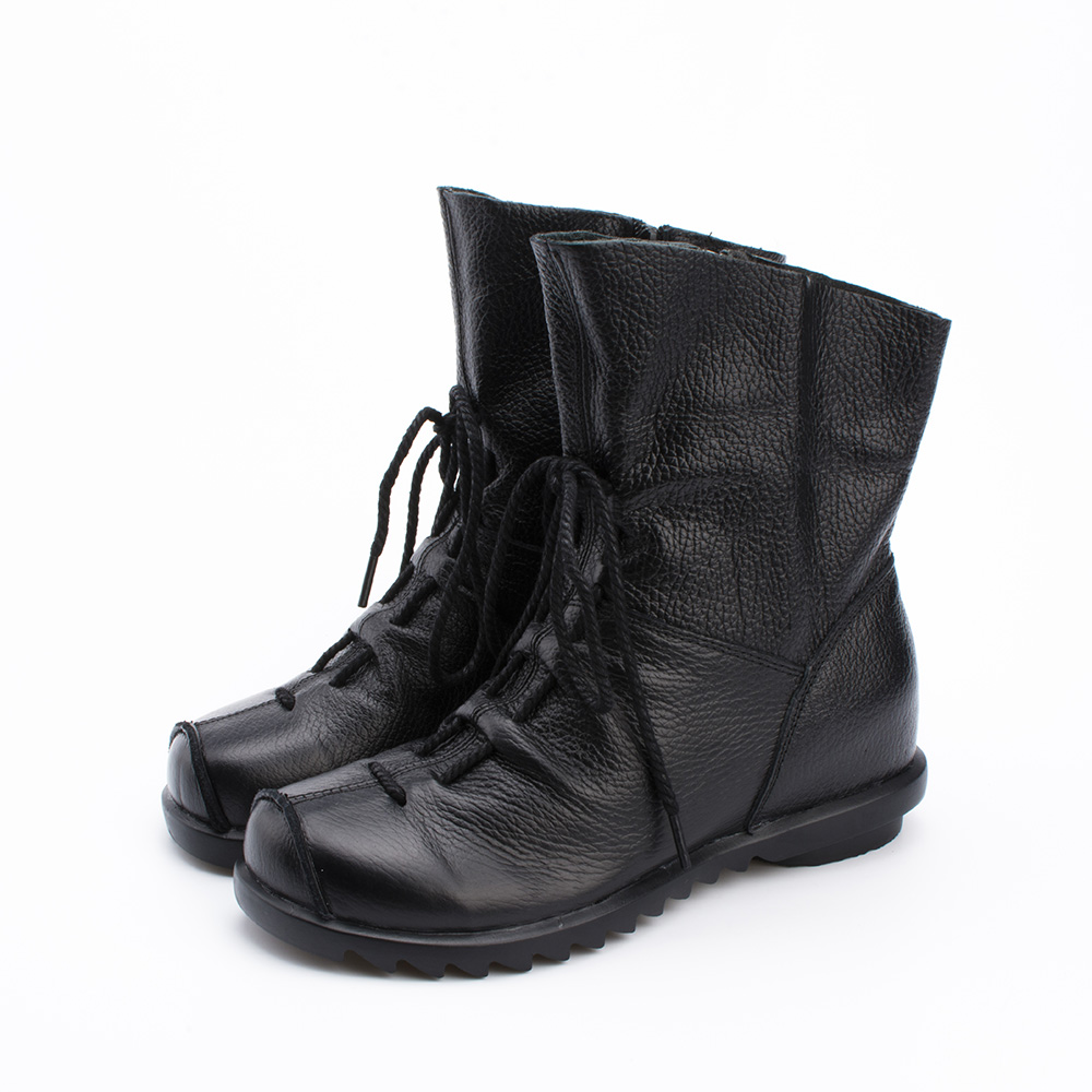 Vintage Demi-Season Casual Leather Women’s Boots