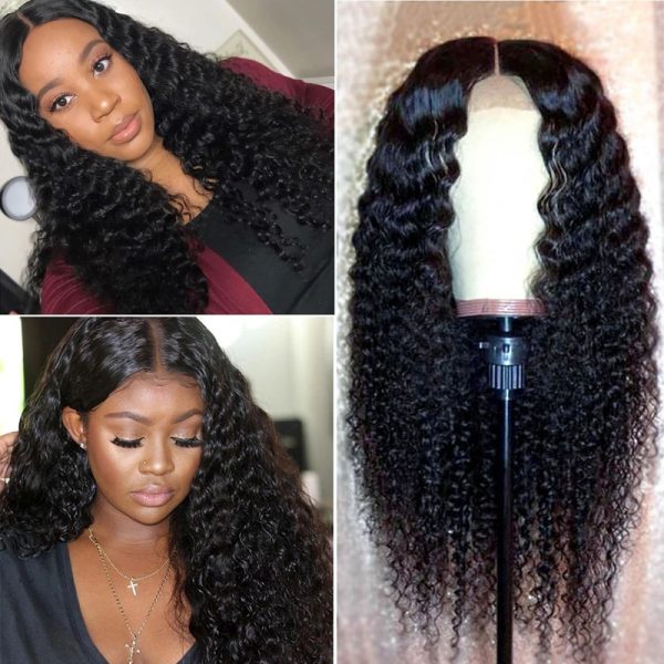 Deep Curly Human Hair Lace Front Wig - Image 4