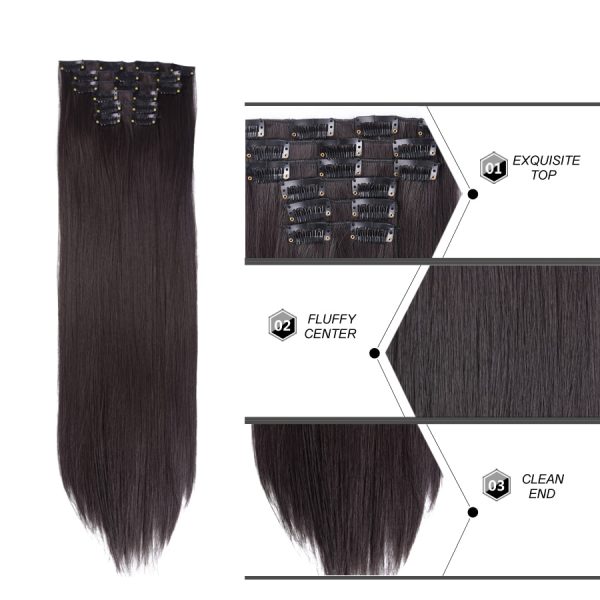 Straight Heat Resistant False Synthetic Hair - Image 5