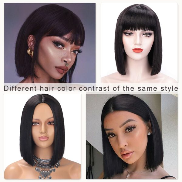 Short Bob Synthetic Hair Wig - Image 4
