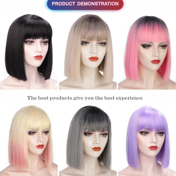 Short Bob Synthetic Hair Wig - Image 6