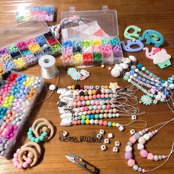 Colorful Silicone Teething Beads Set - Image 6