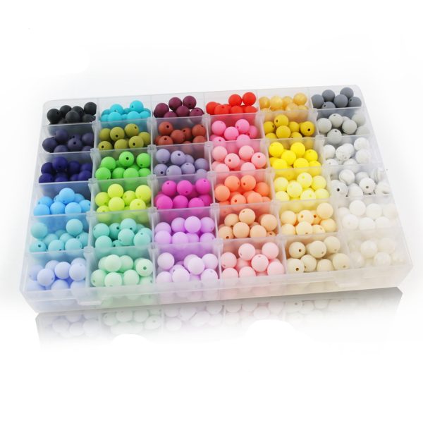 Colorful Silicone Teething Beads Set