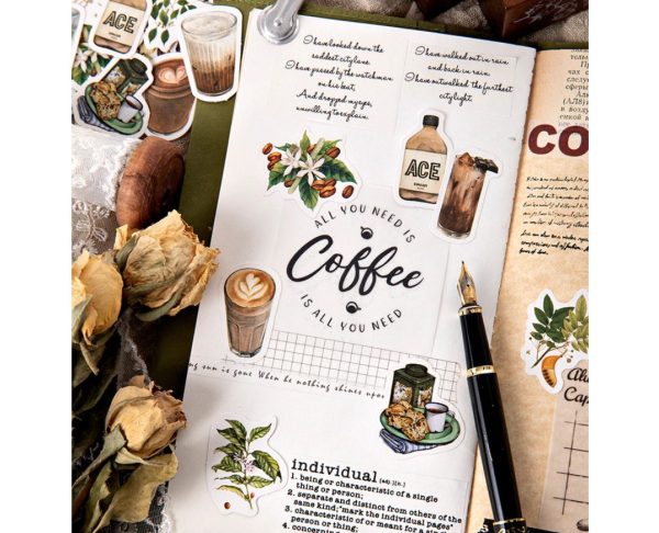 Coffee Stickers 45 Pcs Set - Image 3