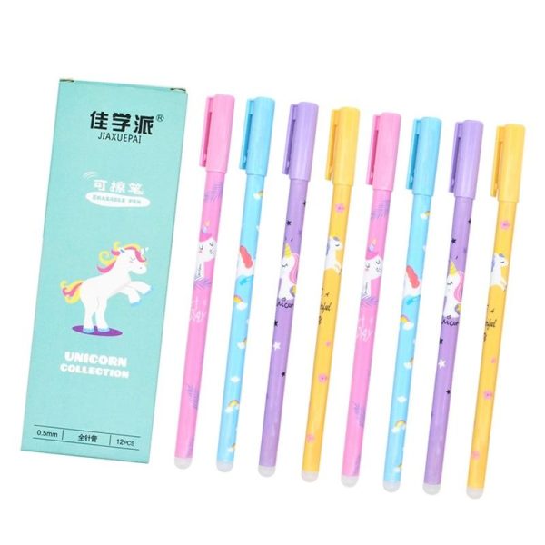 Unicorn Erasable Pen Set 12 Pcs