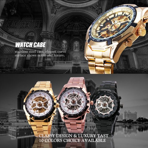 Cool Men's Skeleton Automatic Mechanical Watch - Image 7