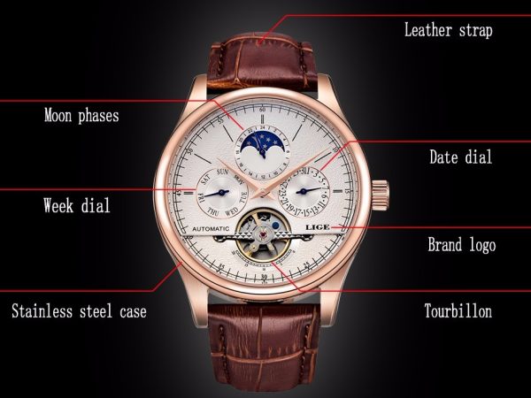 Men's Retro Style Leather Watch - Image 8