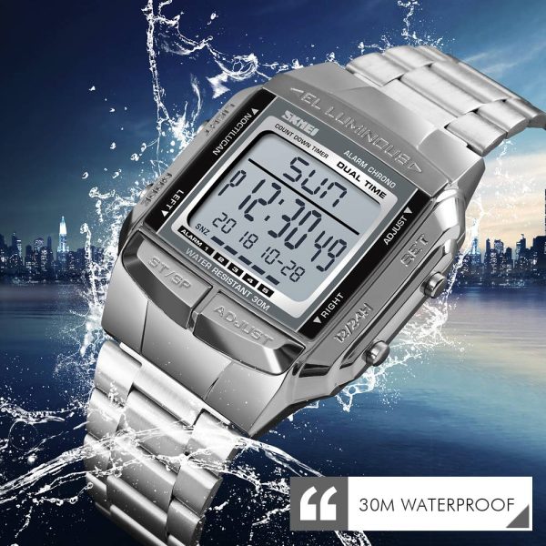 Men's Stainless Steel Sports Watch - Image 4