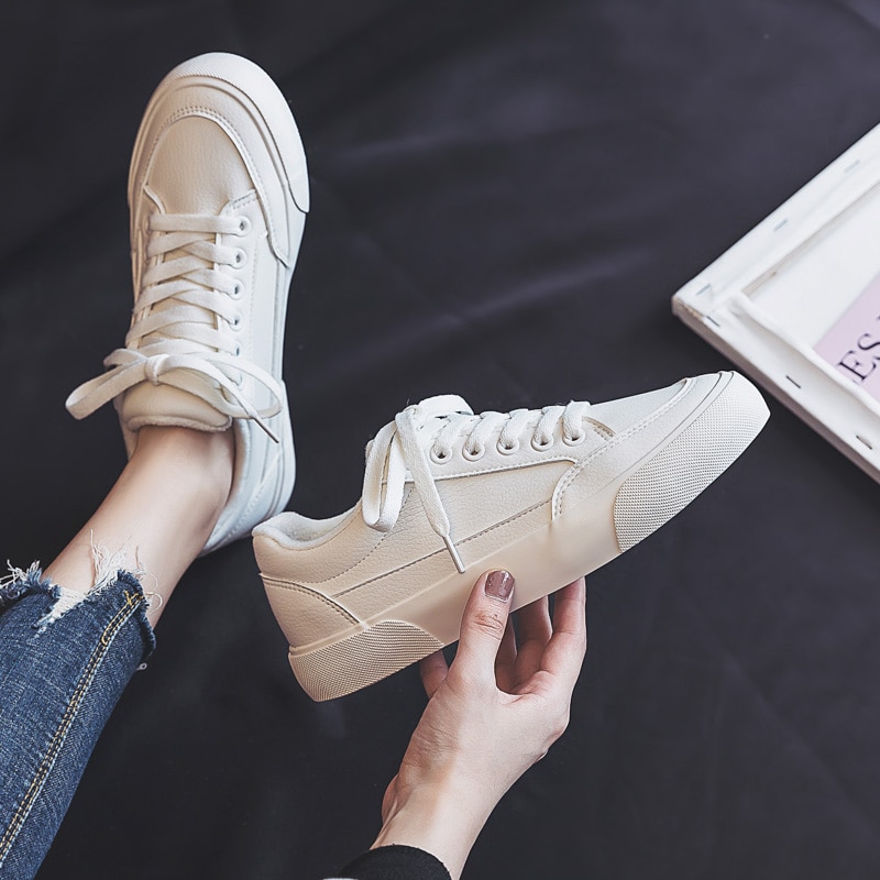 Women's Fashion Casual Plain Coloured Sneakers