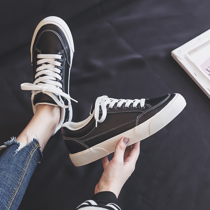 Women's Fashion Casual Plain Coloured Sneakers